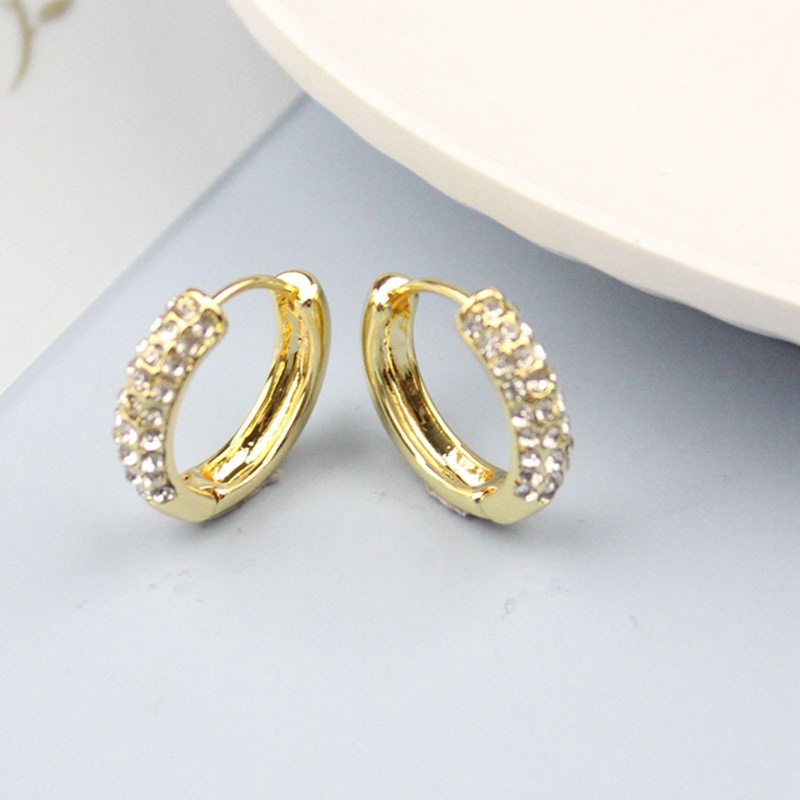 Cubic Zircon Hoop Earrings Untuk Wanita Pria Huggie Cartilage Cuff Bulat Lingkaran Anting Pernikahan Perhiasan Aksesori