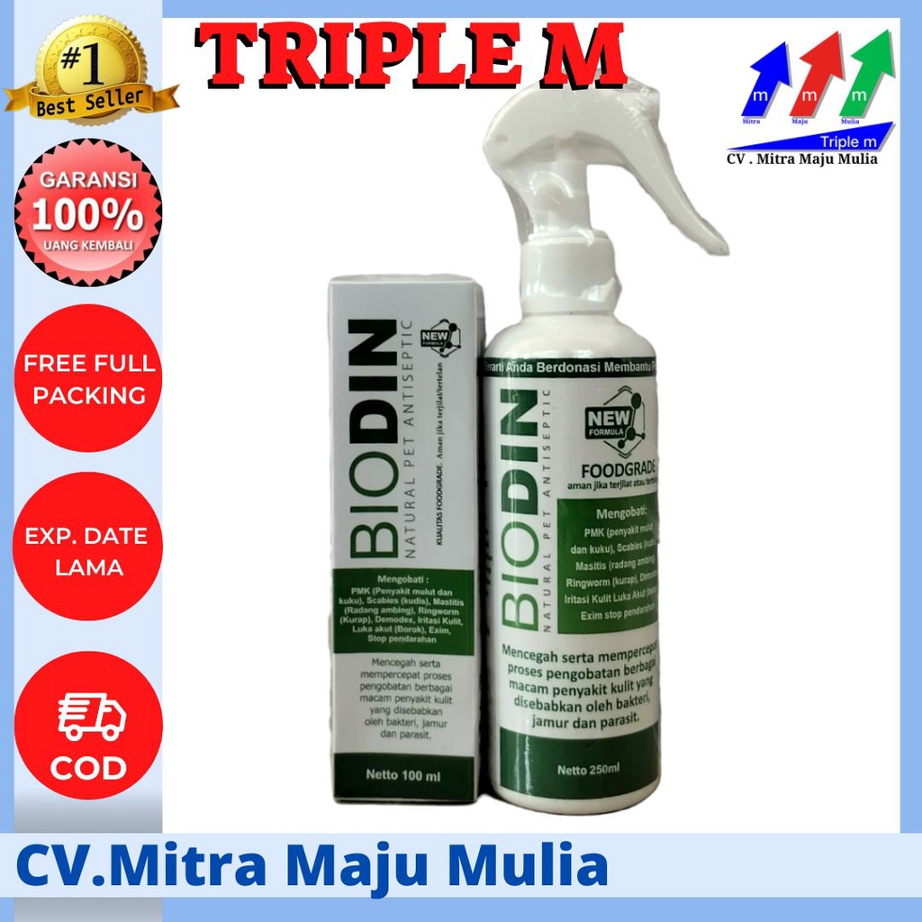 BIODIN Spray 100 ml dan 250 ml TRIPLE M