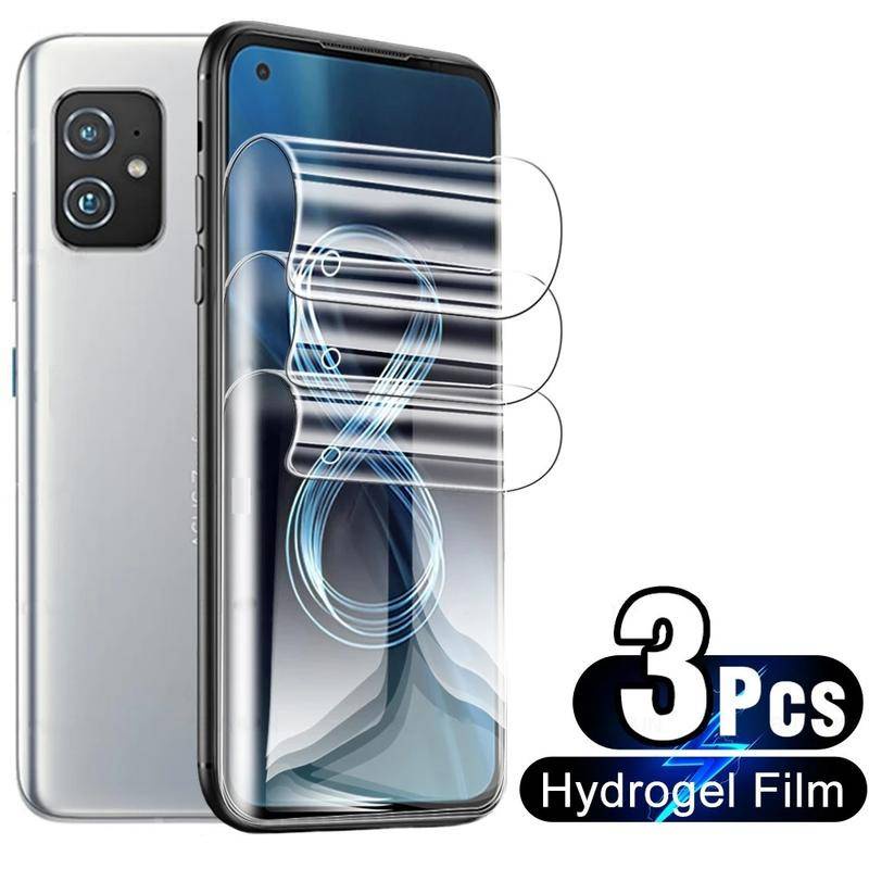 3pcs Film Hidrogel Penutup Penuh Untuk Asus ROG Phone7 6 6D 55s Ultimate Pro Pelindung Layar Untuk Asus Zenfone 7pro 8flip 6 ZS630KL Bukan Kaca