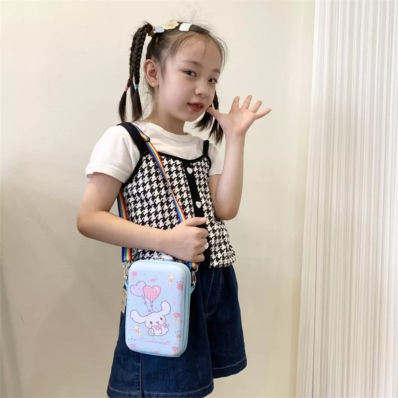 GROSIRTAS LV0299 Tas Anak Sling Bag Hardcase Motif Kartun Import / Tas Selempang Anak Mini