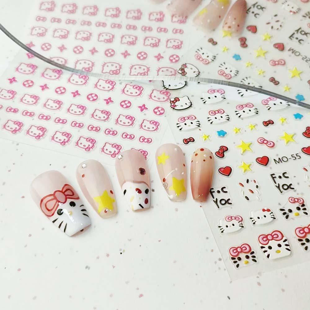 Mxbeauty Stiker Kuku Kucing Kitty Relief Lucu Self Adhesive Dekorasi Kuku