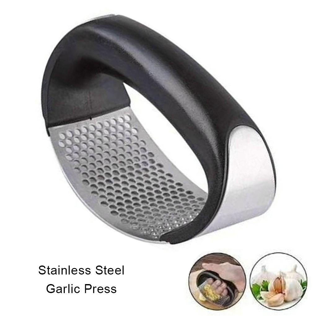 Garlic Presses Ginger Crusher Parutan Sayur Mincer Stainless Steel Squeezer Permukaan Halus Perlengkapan Masak Gadget Dapur