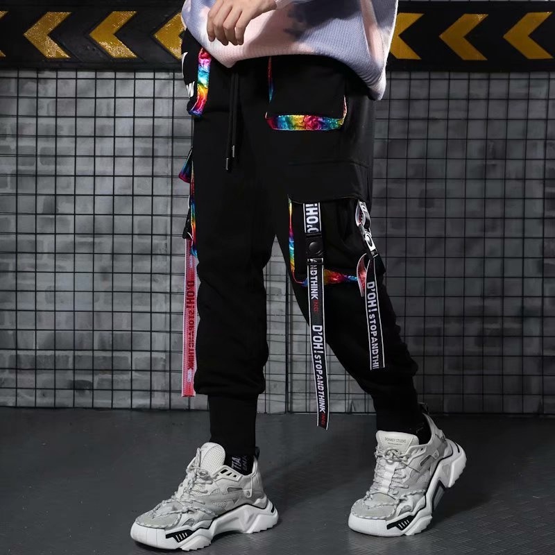 Model Terbaru Fashion Casual Heavy Handcraft Color Multi-Pocket Cargo Pants