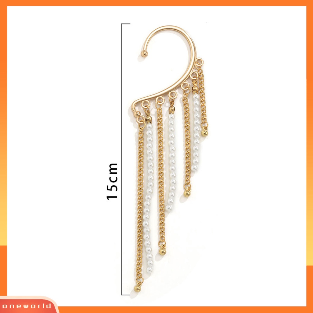 [WOD] 1pc Klip Anting Jumbai Perhiasan Vintage Temperamen Manset Telinga Halus Untuk Pernikahan