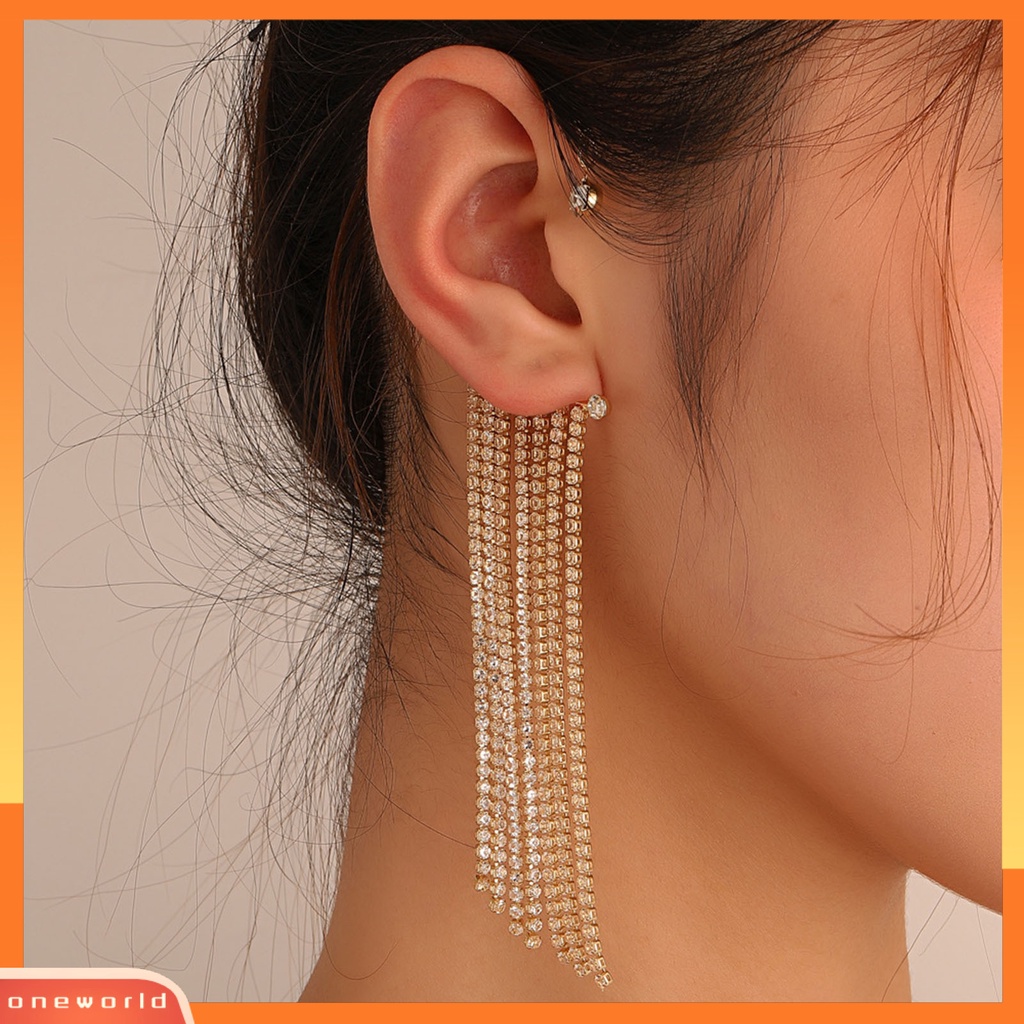 [WOD] 1pc Klip Telinga Hias Bentuk C Anting Klip Desain Rumbai Geometris Untuk Kehidupan Sehari-Hari