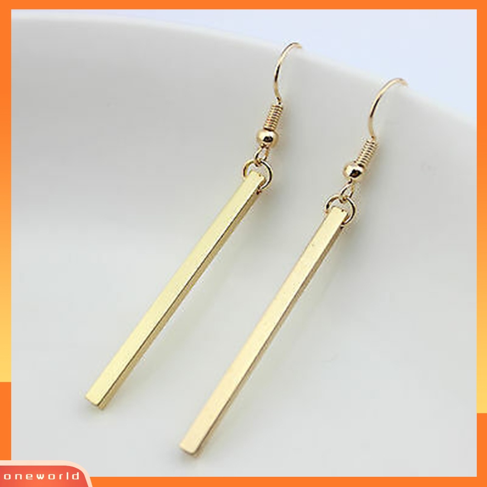 [WOD] Pesta Malam Wanita Fashion Panjang Bar Drop Menjuntai Kait Anting Perhiasan Hadiah