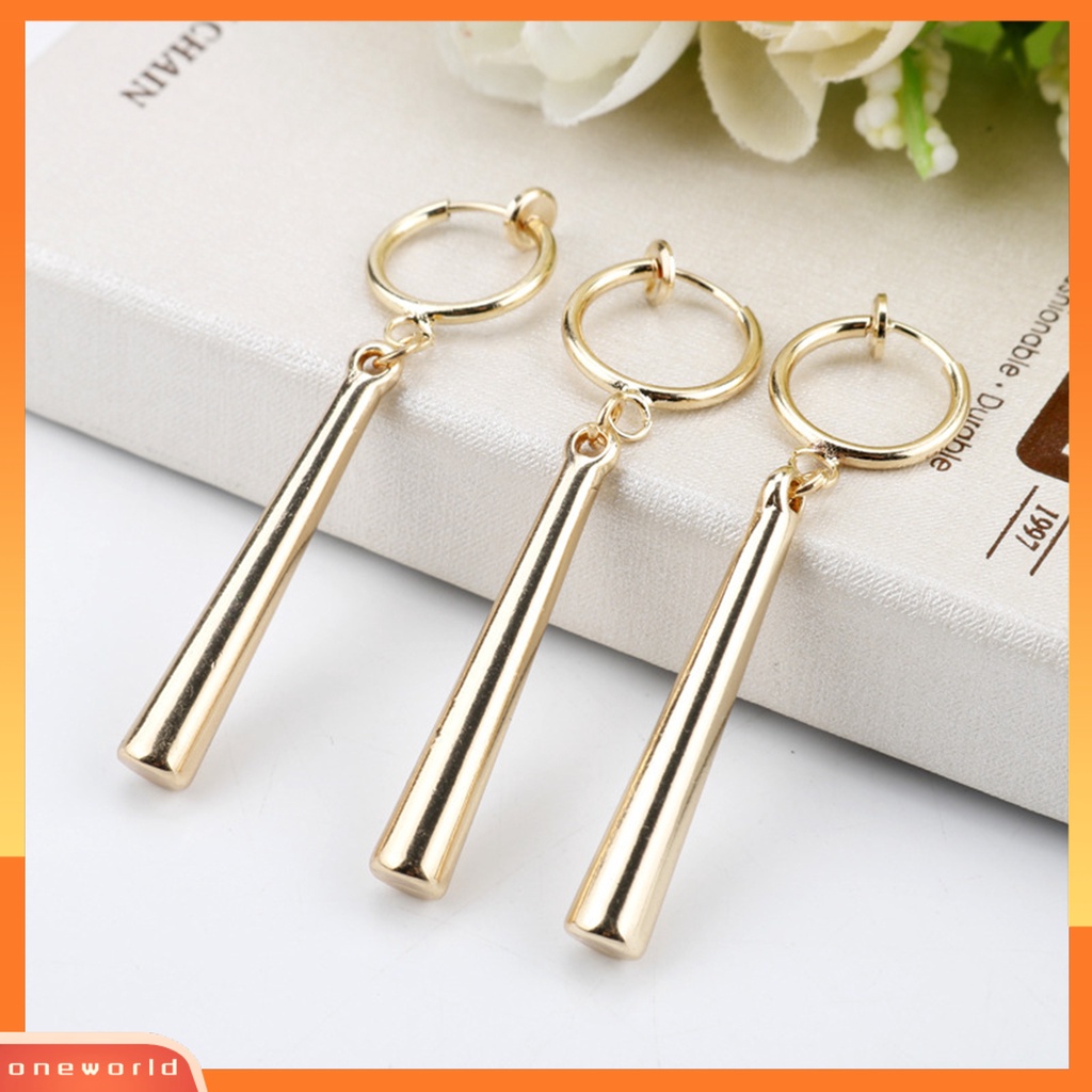 [WOD] 1set Anting Gantung Wanita Warna Solid Paduan Sederhana Tahan Lama Lady Hook Earrings Perhiasan Wanita