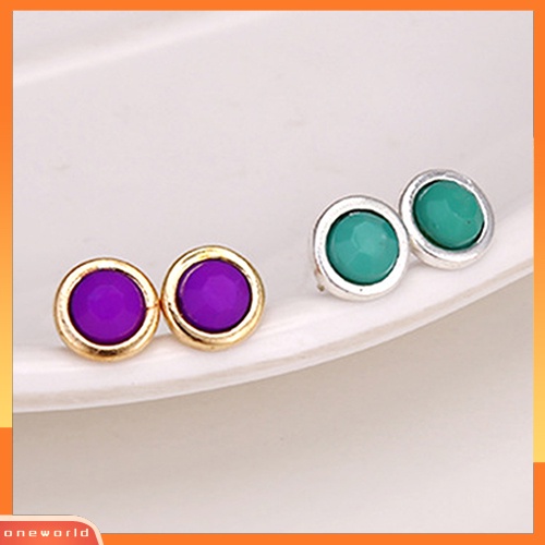 [WOD] 6pasang /Set Lucu Wanita Bentuk Geometris Mungil Ear Studs Earrings Ear Jewelry