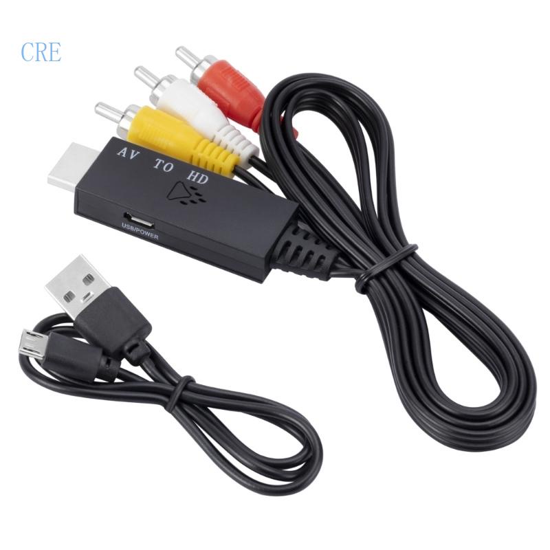 Cre High Definition RCA to Converter Kabel AV to Converter 1080P- 60HZ 720P 60HZ Output