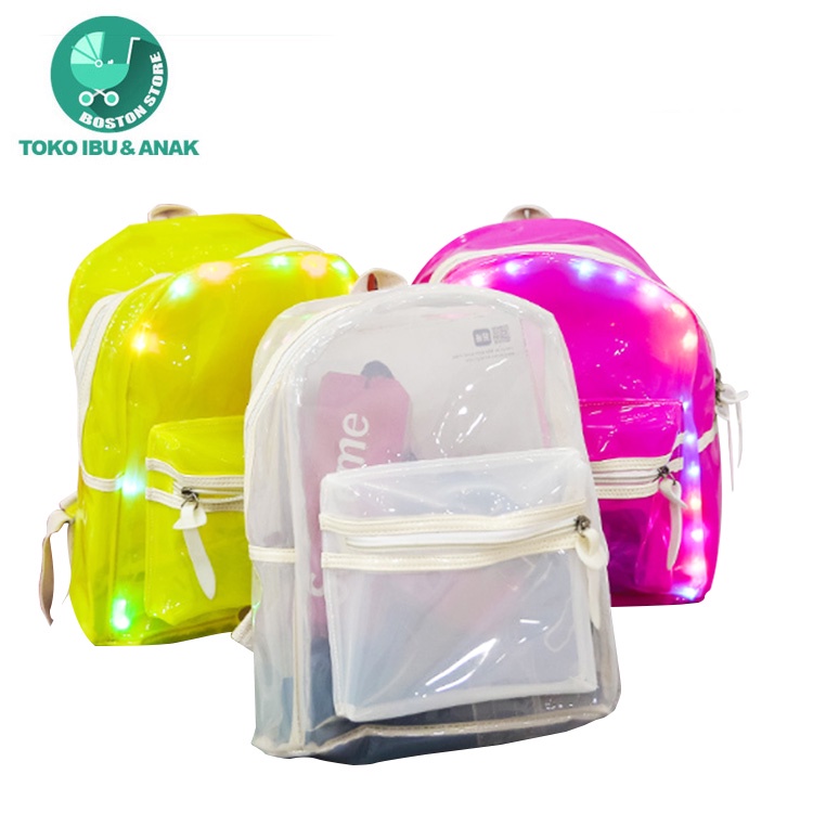 Bostonstore Tas Ransel Transparan / Tas Ransel Transparan Anak / Tas Ransel Transparant / Tas Ransel Transparan / Tas Ransel Transparan Wanita Import / Tas Sekolah Transparan Anak / Tas Sekolah Transparan Wanita / Clear Backpack Transparent