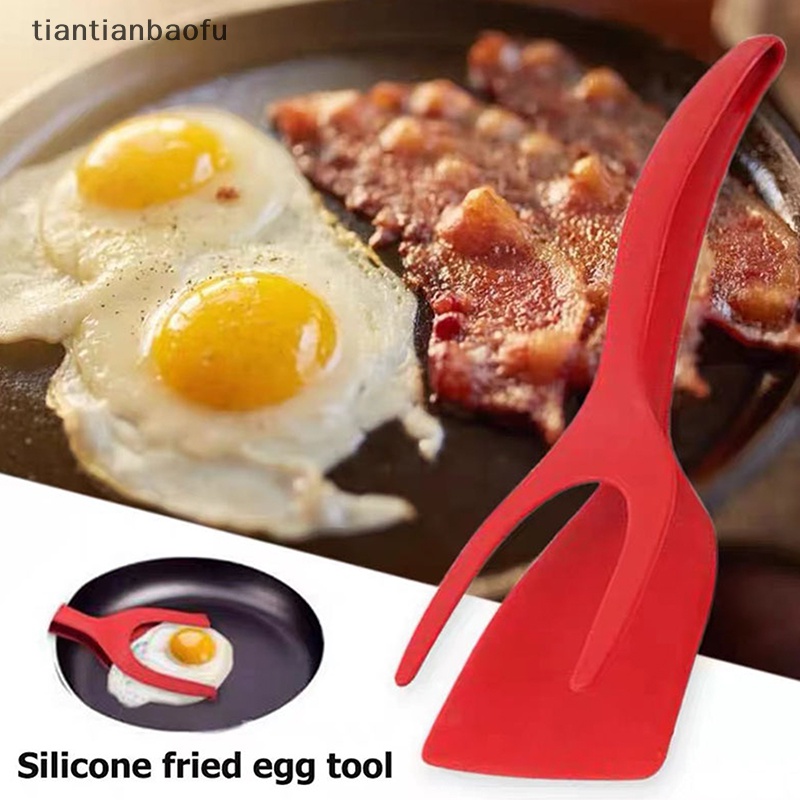 [tiantianbaofu] Spatula Nylon Two-in-one Penjepit Makanan Non-Dalam-Satu Spatula Omelet Dapur Gadget Butik