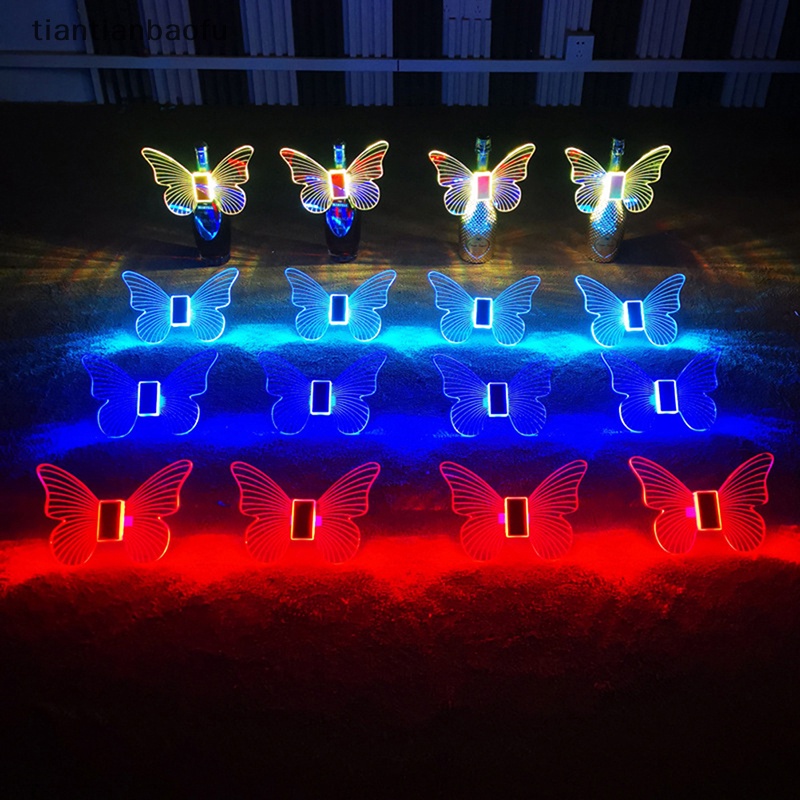 [tiantianbaofu] Led Strobo Topper Sayap Kupu Lampu Champagne Service Bottle Boutique