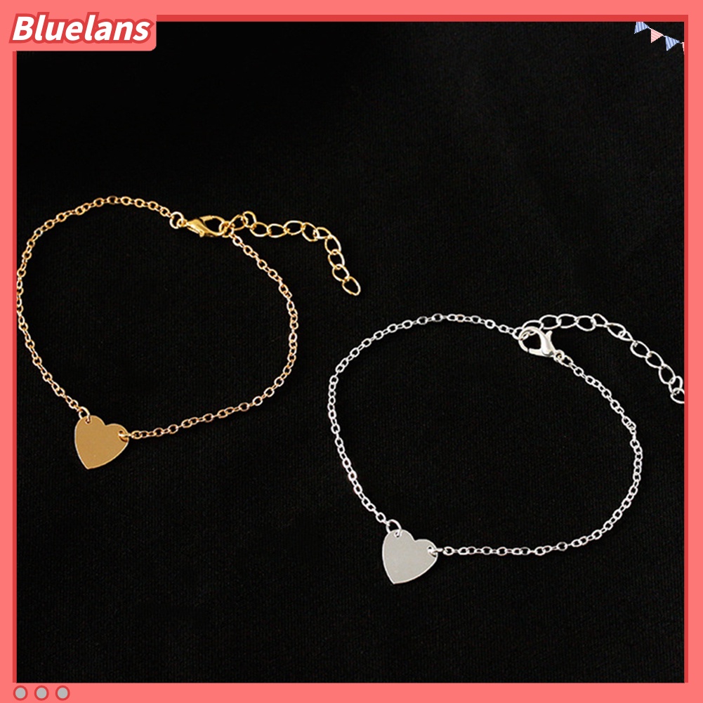 [BLS] Wanita Minimalis Cinta Hati Pesona Gelang Bangle Perhiasan Hadiah Hari Valentine