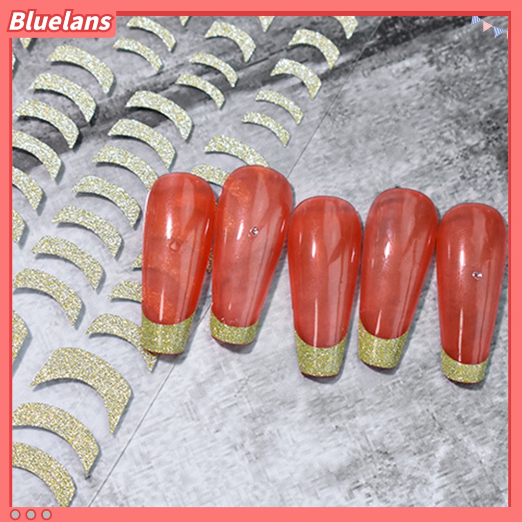 [BLM] Stiker Kuku Tidak Luntur Efek 3D Ultra Tipis Swirl Stripe Tape Winter French Graphic Slider Decor Untuk Manicure