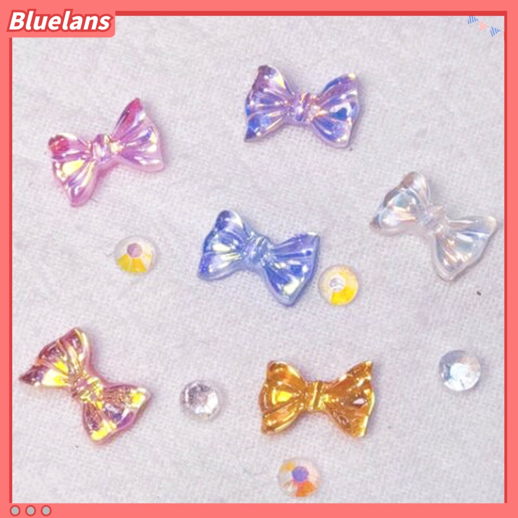 [BLM] Hiasan Kuku Beruang Kelinci Busur Bunga Berlian Imitasi Charms Mixed Set DIY Nail Art 3D Dekorasi Manicure Aksesoris