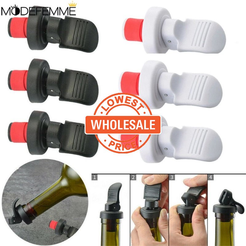 [Harga Grosir] Stopper Botol Tertutup Vakum Dengan Pembuka Minuman Praktis Alat Segar Memopa Udara Botter Anggur Merah Plug Anti Bocor Champagne Beer Cork Cap