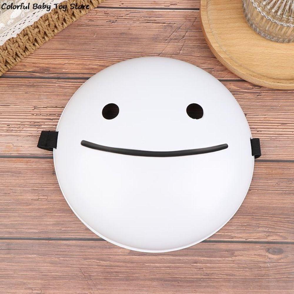 Mxbeauty Smile Dreams Topeng Party Props Fantasy Cosplay Topeng Anime Topeng Full Face Untuk Pria Wanita Helm Putih Topeng Cosplay