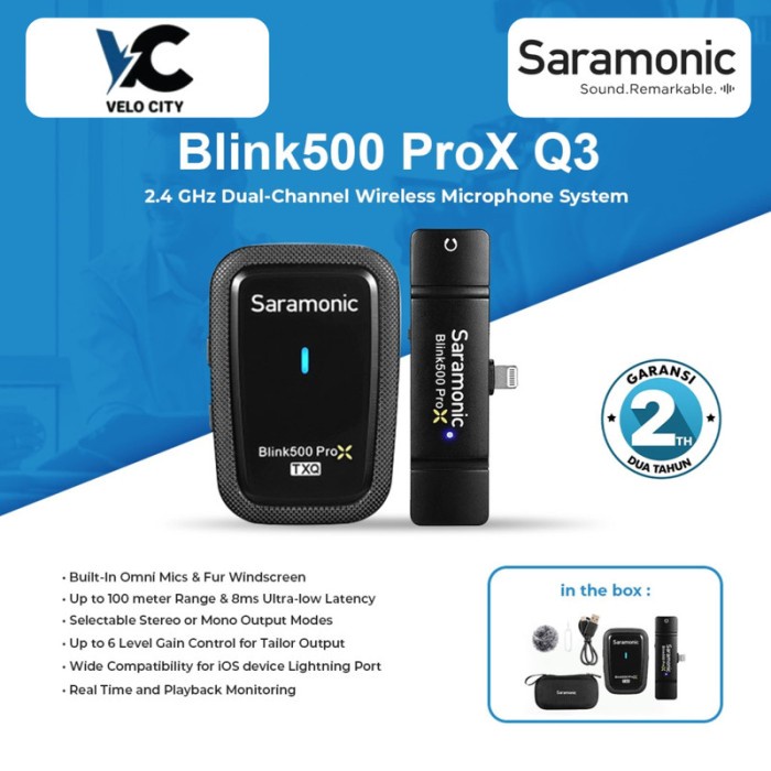 Saramonic Blink 500 ProX Q3 Dual-Channel Wireless Microphone System