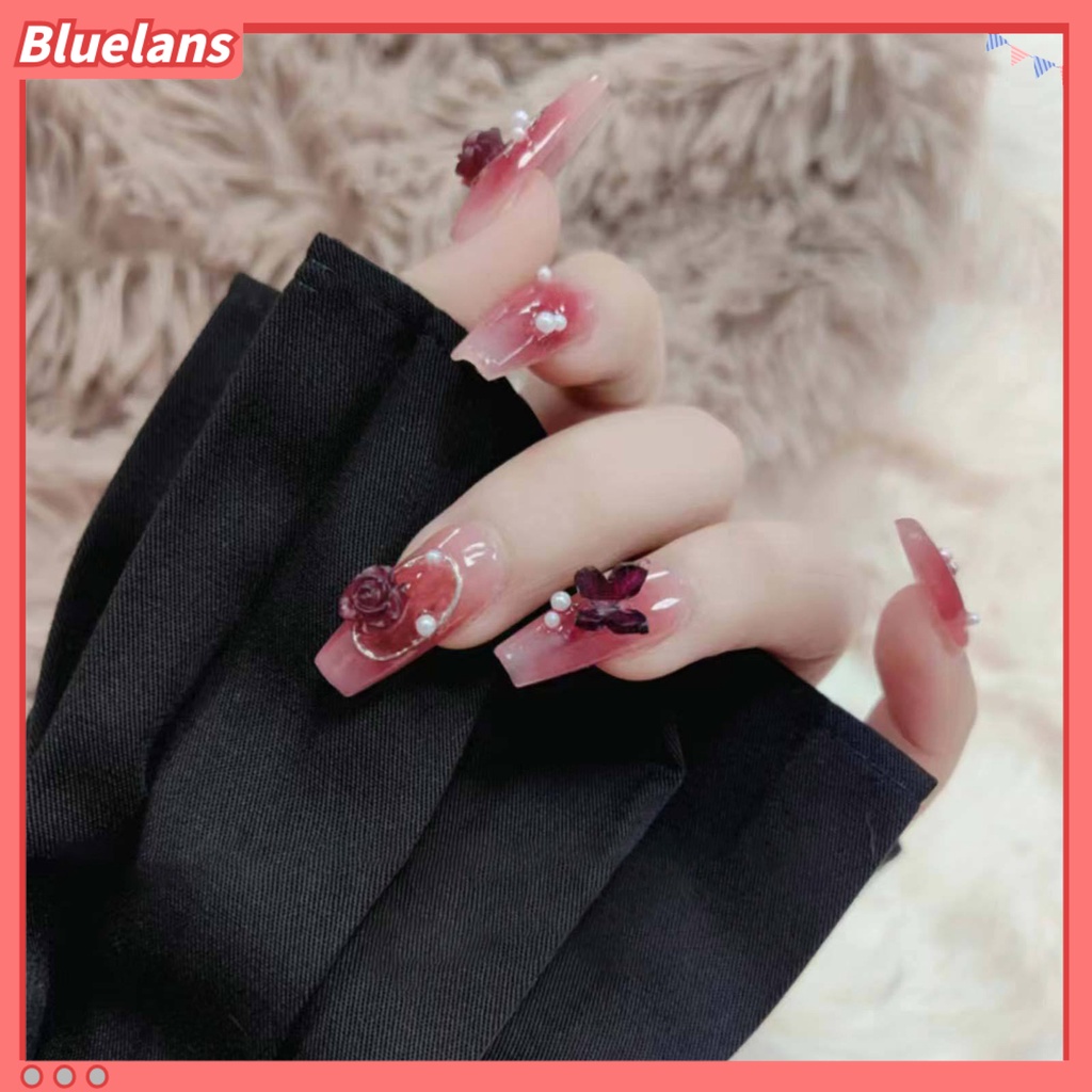 [BLM] 1kotak Nail Art Decor Shining Glitter High Gloss DIY Shiny Efek Visual Nail Camellia Bows Mix Chain Manicure Charm Nail Salon Supply