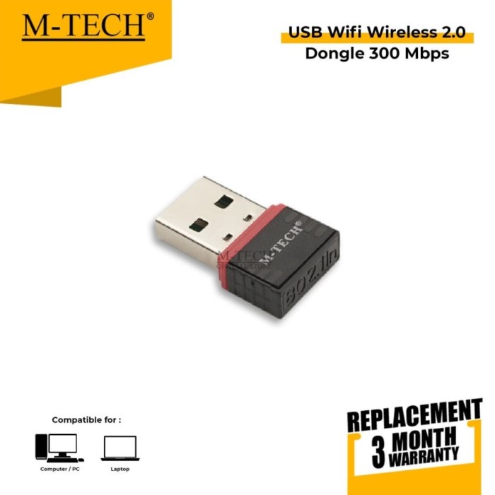 M-Tech Wireless Lan USB Dongle Wifi 802.IIN 300Mbps