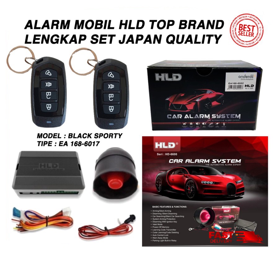 Alarm Mobil Remote HLD Premium Japan tipe Black Piano Set UNIVERSAL