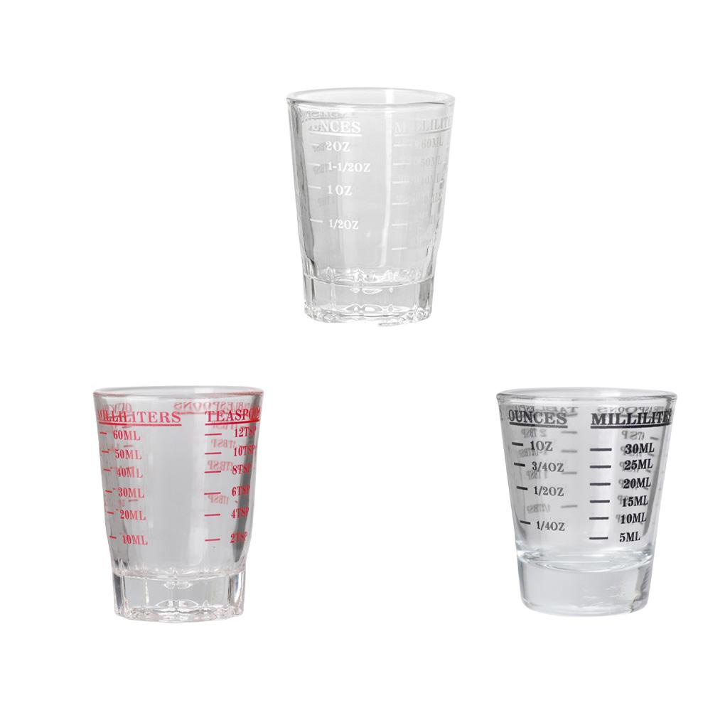 45ml Glass Bakeware Gelas Ukur Tembakan Cairan Heavy Ounce Cups Baking Tools Transparan Untuk Peralatan Alat Ukur