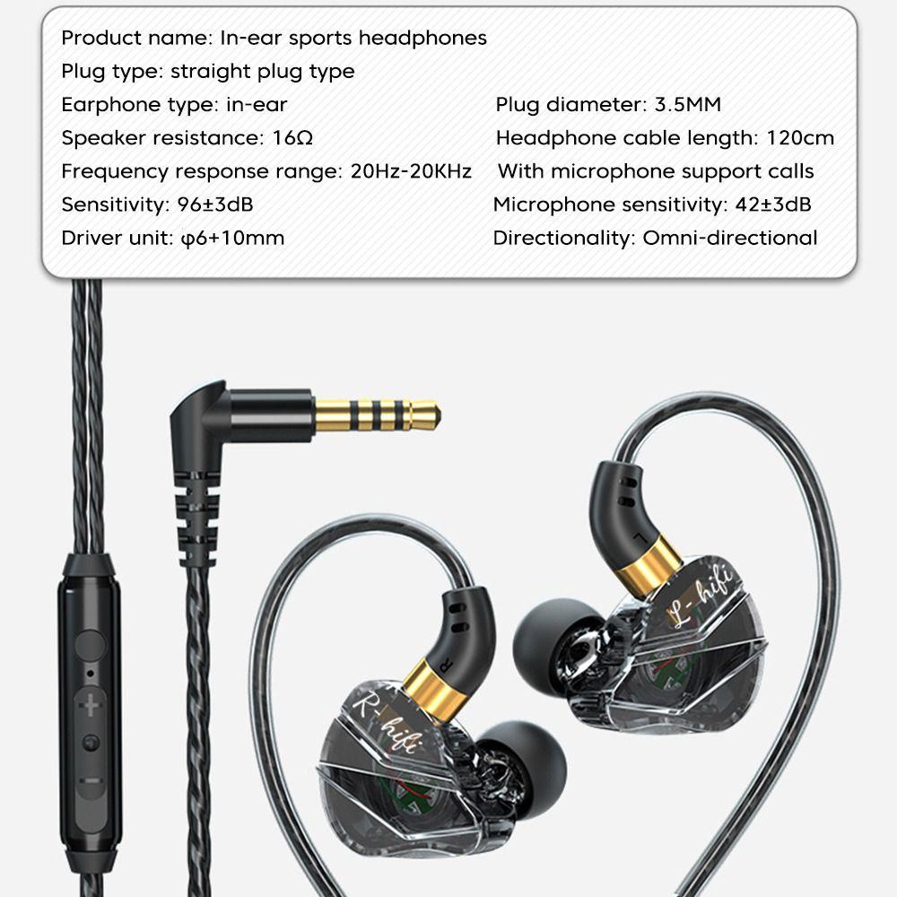 POPULAR Populer Headphone HIFI Mic Sport Headset Wired