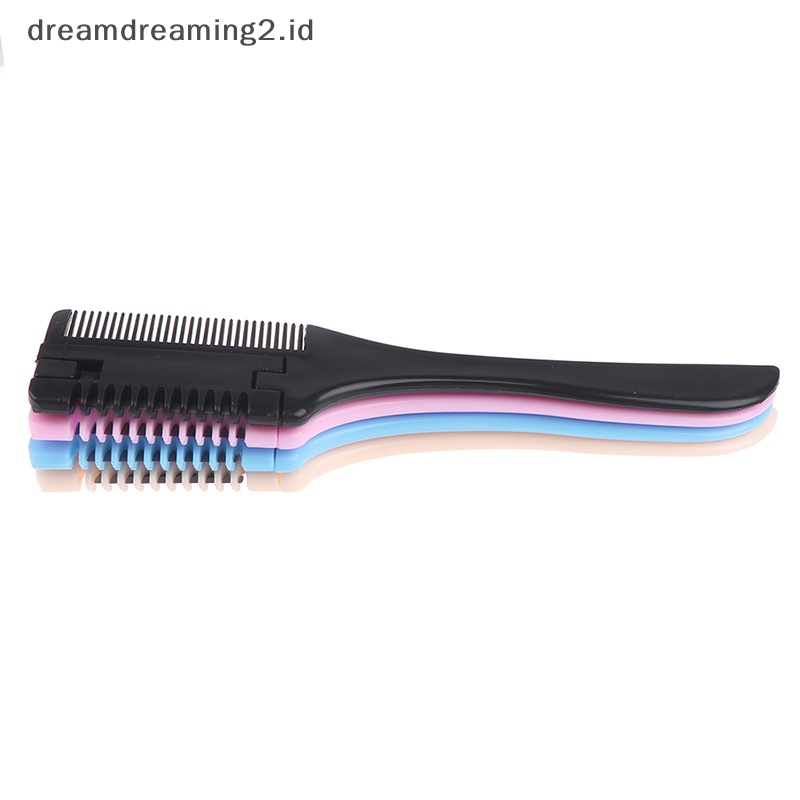 (drea) Double Sides Hair Cutg Thinning Hair Razor Comb Trimmer Dengan Pisau Alat DIY //