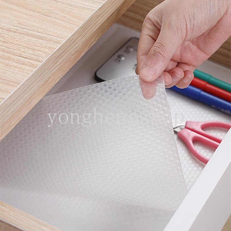 Eva Menebal Transparan Laci Liner Reusable Alas Lemari Tahan Lembab Tahan Air Self Wardrobe Mat Shoe Cabinet Pads Anti Slip Tatakan Meja Cover