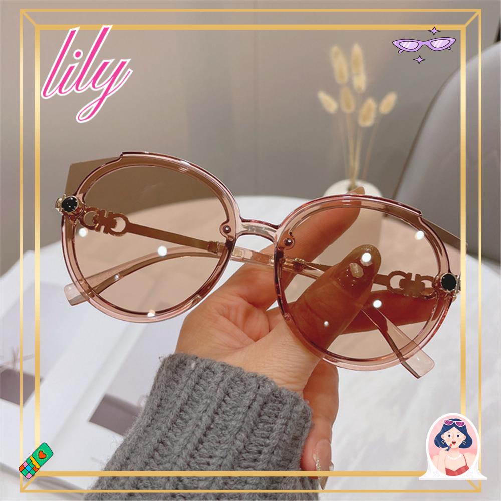 Lily Cat Eye Sunglasses Fashion Ins Populer UV400 Kacamata Poligon Kacamata Matahari