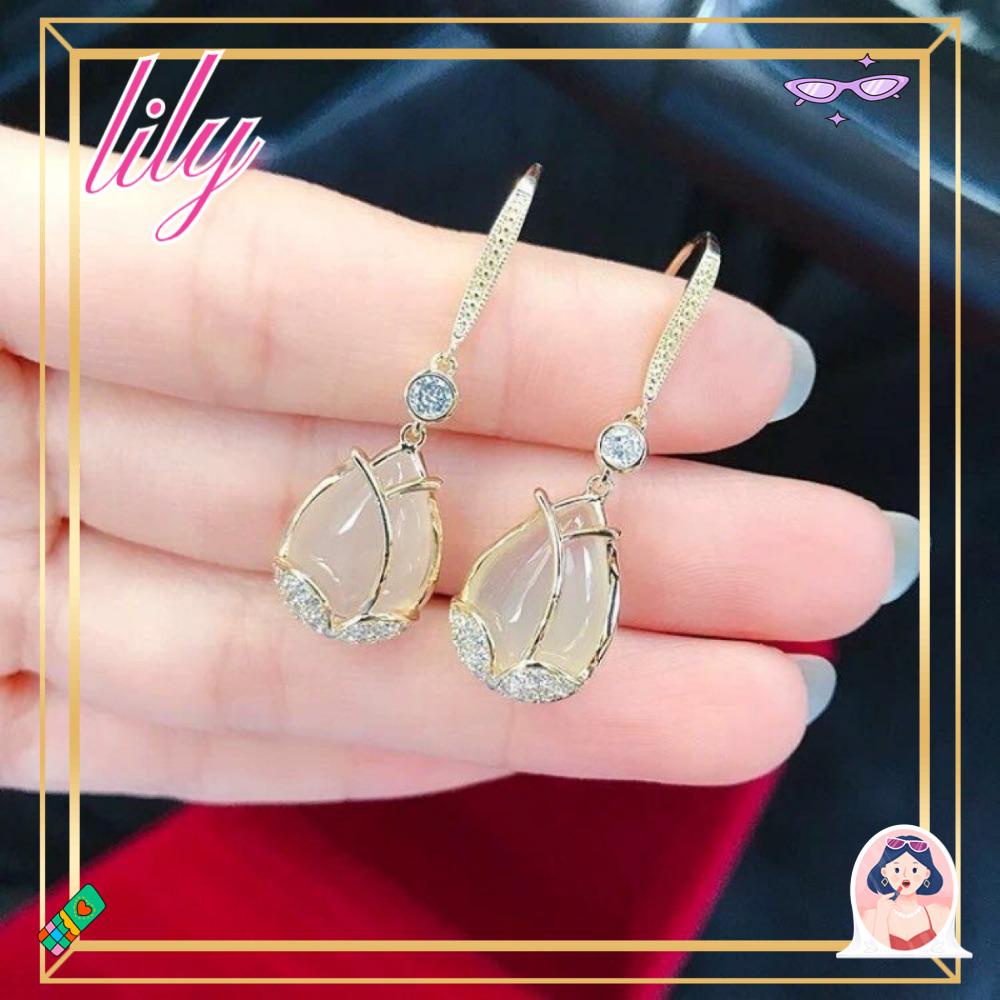 Lily 3pasang Pendientes Indah Wanita Opal Anting