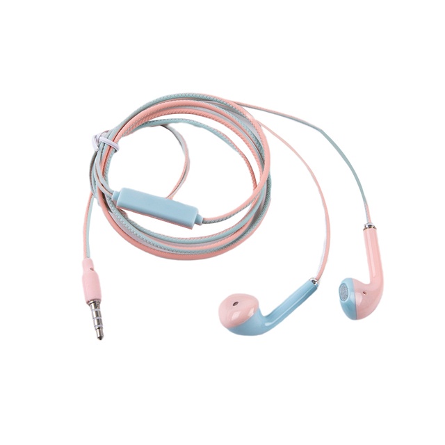 GOS -I405- Headset Macaron U24 - Headset Kabel Dua Warna Earphone - Earphones Two Tone Color Hifi Stereo Extra Bass