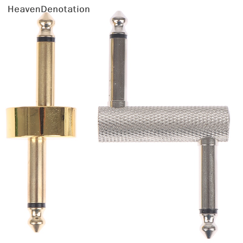 [HeavenDenotation] 6.35 Plug Efek Gitar Elektrik Pedal Konektor Coulper Jack Interface Kabel HDV
