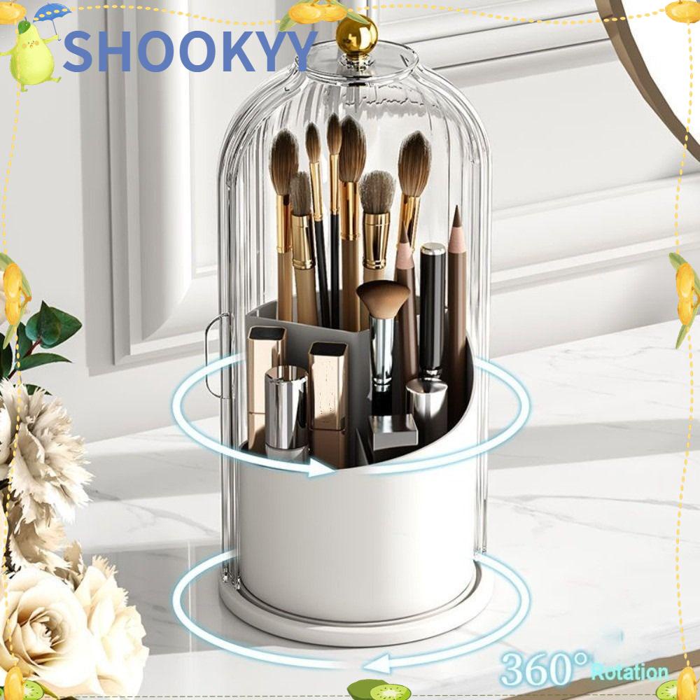 Chookyy Tempat Brush Makeup Desktop Terbaru360° Kotak Penyimpanan Eye Shadow Putar