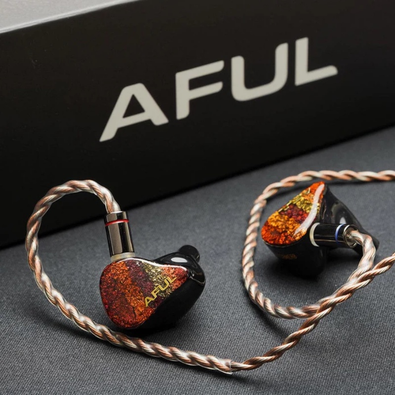 Earphone Kabel Monitor In-ear Wired Monitor Aful8/Pewangi8 1DD+7BA Hybrid IEMs Dengan Kabel Lapis Perak OCC Kemurnian Tinggi