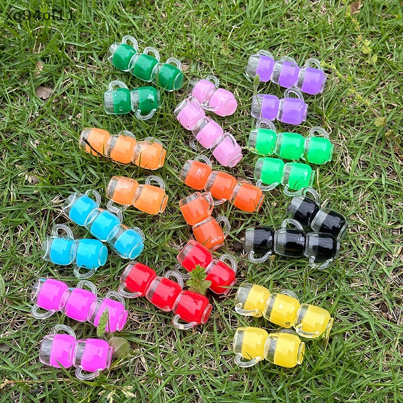 Xo 5Pcs Luminous Shot Glass Mini Warna Cangkir Anggur Ornamen Micro Landscape Dekorasi Rumah Boneka Miniatur Mainan OL