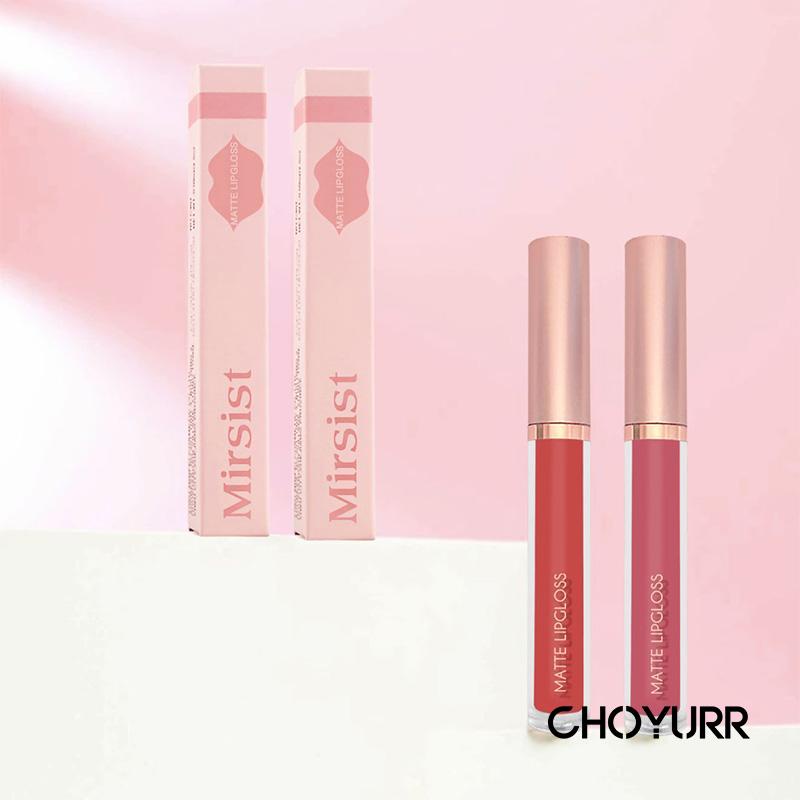 【COD】Lip Gloss Beludru Matte Lip Gloss Tidak Memudar Lipstik Pelembab Tahan Lama-CH