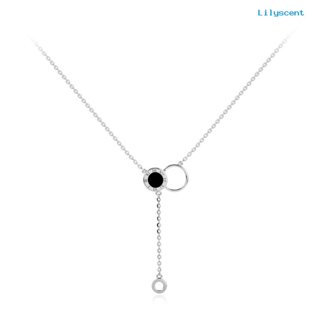 [LS]Pendant Kalung Geometris Cincin Liontin Temperamen Kesederhanaan Pengerjaan Halus Leher Dekorasi Hypoallergenic Minimalis Pesona Kalung Perhiasan Aksesori