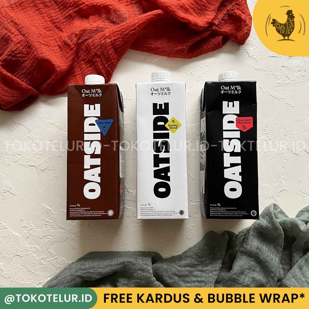 Oatside - Oat Milk 1L (Susu Oat Gandum) Barista/Chocolate/Hazelnut