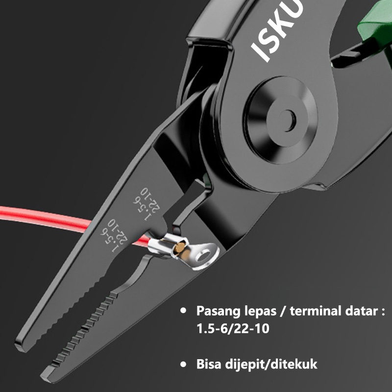 ISKU Tang 5 in 1 Tang kawat Tang Jepit Tang Lancip Tang Potong Tang Kombinasi