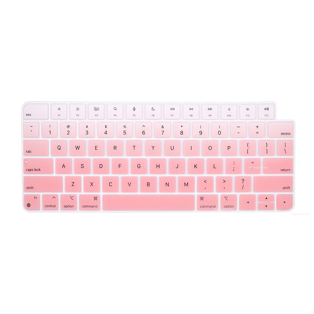 Sarung Keyboard Pink Gradasi Untuk Keyboard Ajaib iMac A2449 A2450 Skin Untuk Keyboard Wireless iMac 24inci Dirilis Layout As2021