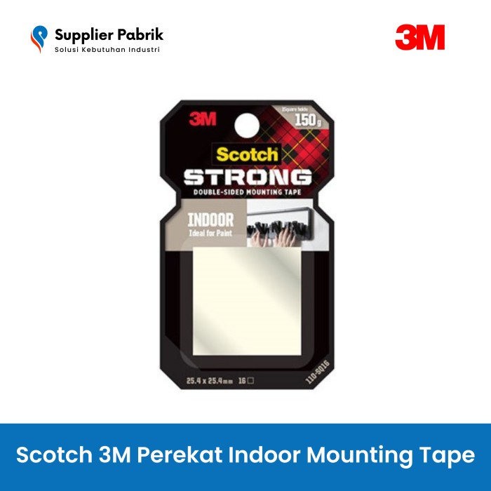 

Scotch 3M Perekat Indoor Mounting Tape Square 110-SQ16 25MM X 25MM