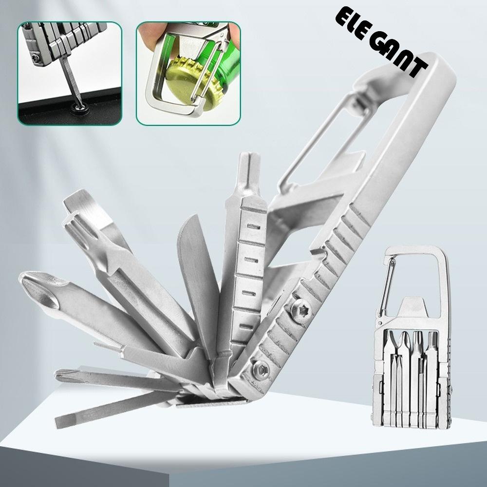 [Elegan] Multifungsi Gadget Unboxing Stainless Steel Hex Screwdriver Bintang Obeng Kartu Penghapusan Jarum Kombinasi Alat Phone Holder