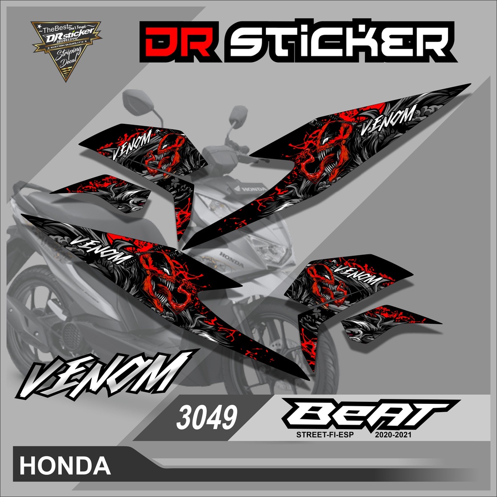 3049 Striping Variasi List Beat 2020-2021 New Striping Skotlet Beat New Desain Venom
