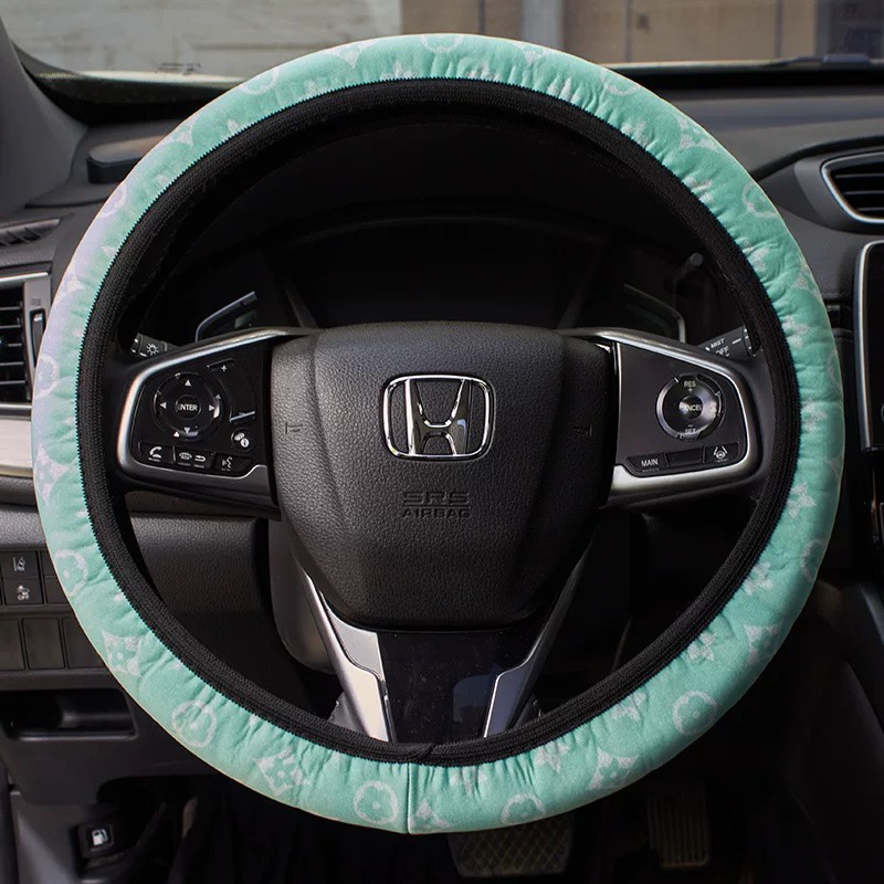 Cocok Untuk Melindungi Setir Mobil Sarung Kulit Dengan Berlian Imitasi fashionable car steering wheel leather cover