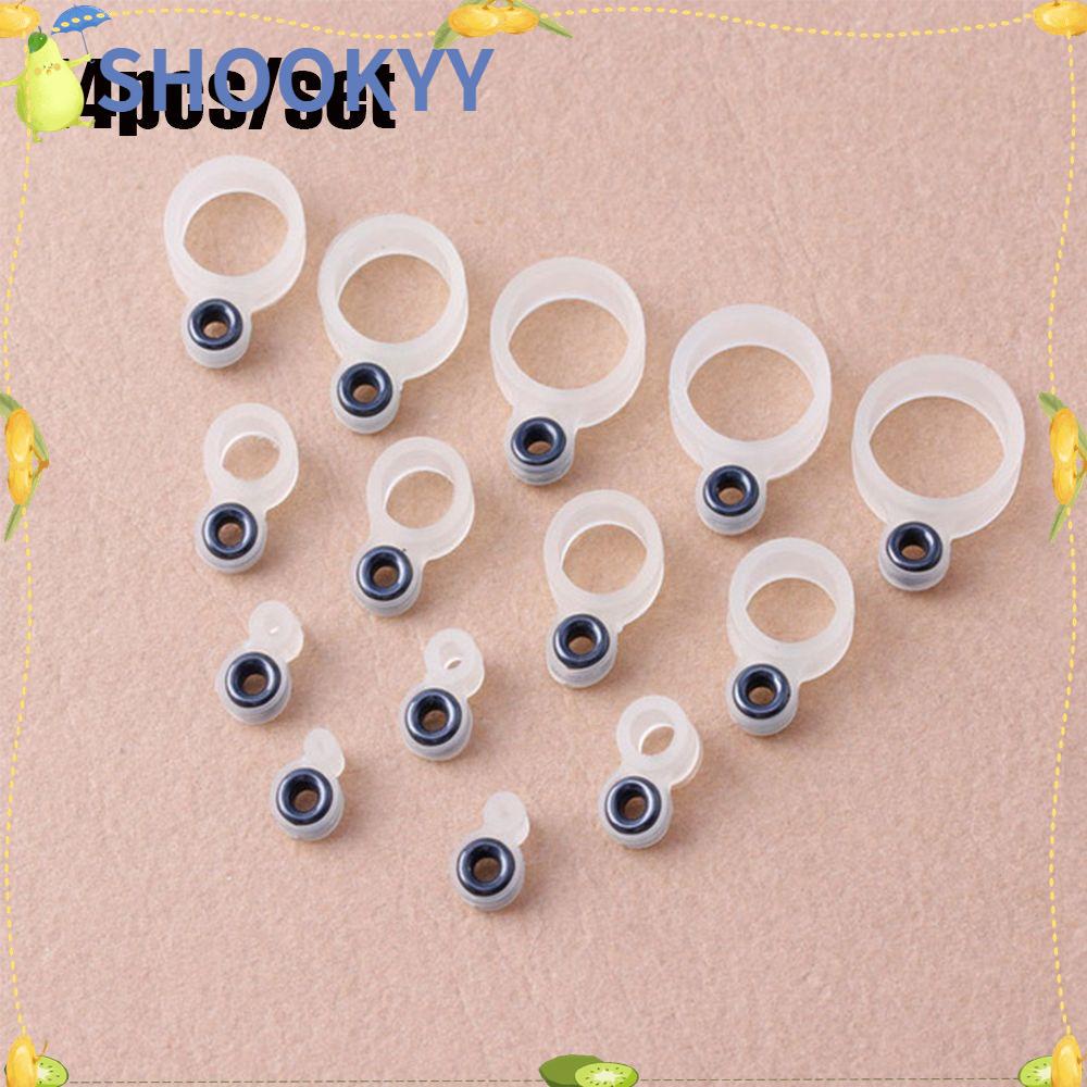 Chookyy 14Pcs Cincin Kawat Pancing Silikon Tahan Lama diameter Dalam 1-14 Cincin Keramik Mata