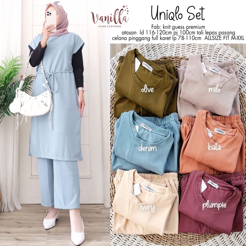 UNIQLO SET ORI VANILLA | Knit guess Premium