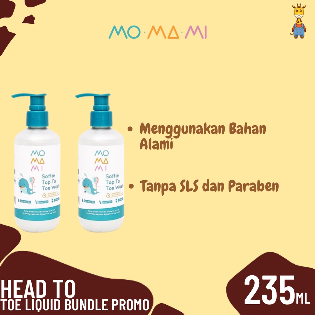 Momami Baby Bundle Softie Top To Toe Wash - Sabun Mandi Bayi (2 Pcs)
