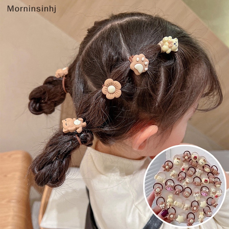 Mornin 10Pcs /Set Ikat Rambut Jari Beruang Kelinci Lucu Bayi Balita Elastis Mini Kartun Hewan Bunga Ponytail Holder Tali Rambut Untuk Anak Perempuan id