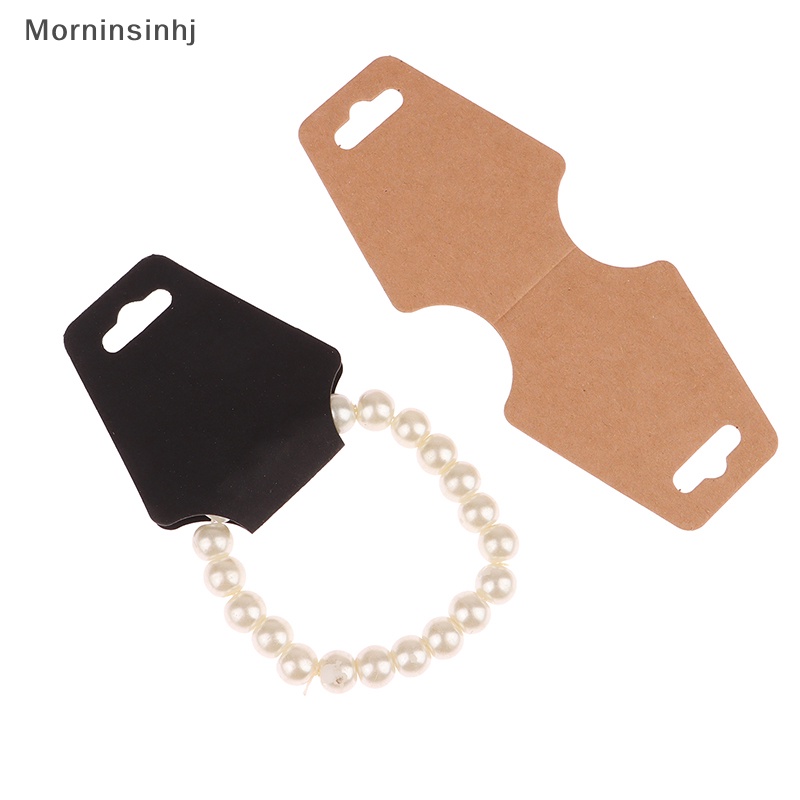 Mornin 50Pcs Tempat Kalung Papan Kertas Pajangan Kartu Perhiasan Stand Label Paperboard id